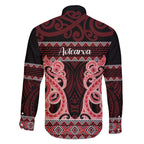 Kia Ora New Zealand Family Matching Off The Shoulder Long Sleeve Dress and Hawaiian Shirt Maori Language Week Whero Taniko Motif - Aussie Hoodie