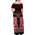 Kia Ora New Zealand Family Matching Off Shoulder Maxi Dress and Hawaiian Shirt Maori Language Week Whero Taniko Motif - Aussie Hoodie