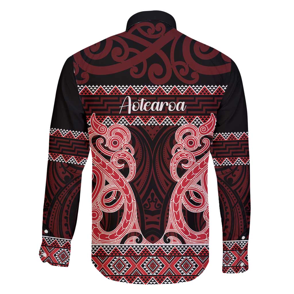 Kia Ora New Zealand Family Matching Puletasi and Hawaiian Shirt Maori Language Week Whero Taniko Motif - Aussie Hoodie