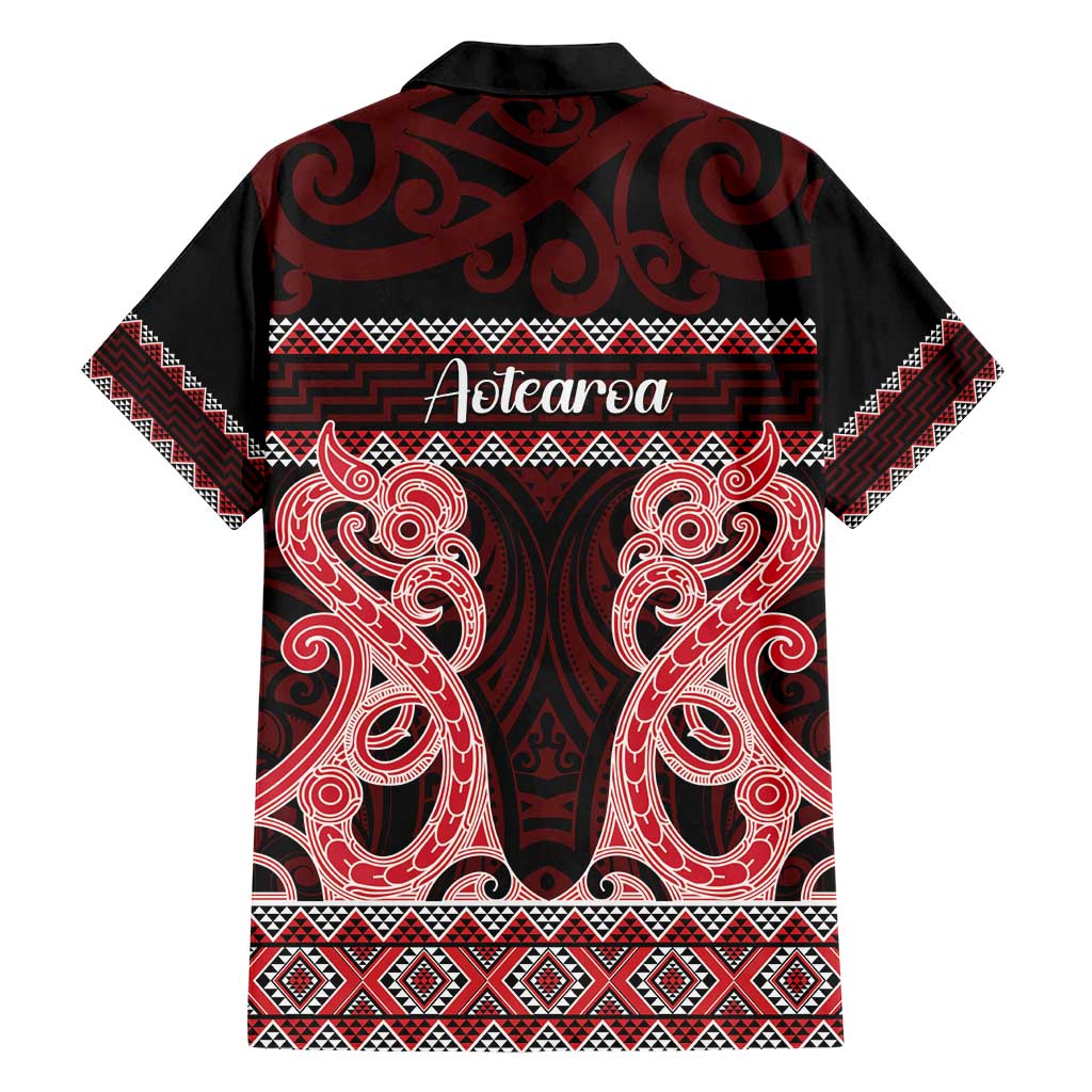 Kia Ora New Zealand Family Matching Short Sleeve Bodycon Dress and Hawaiian Shirt Maori Language Week Whero Taniko Motif - Aussie Hoodie