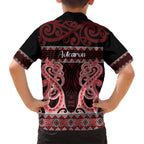 Kia Ora New Zealand Family Matching Summer Maxi Dress and Hawaiian Shirt Maori Language Week Whero Taniko Motif - Aussie Hoodie