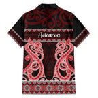 Kia Ora New Zealand Family Matching Summer Maxi Dress and Hawaiian Shirt Maori Language Week Whero Taniko Motif - Aussie Hoodie