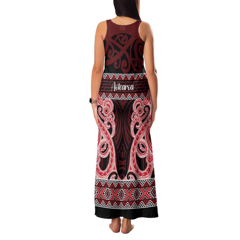 Kia Ora New Zealand Family Matching Tank Maxi Dress and Hawaiian Shirt Maori Language Week Whero Taniko Motif - Aussie Hoodie