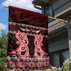 Kia Ora New Zealand Garden Flag Maori Language Week Whero Taniko Motif - Aussie Hoodie