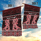 Kia Ora New Zealand Garden Flag Maori Language Week Whero Taniko Motif - Aussie Hoodie