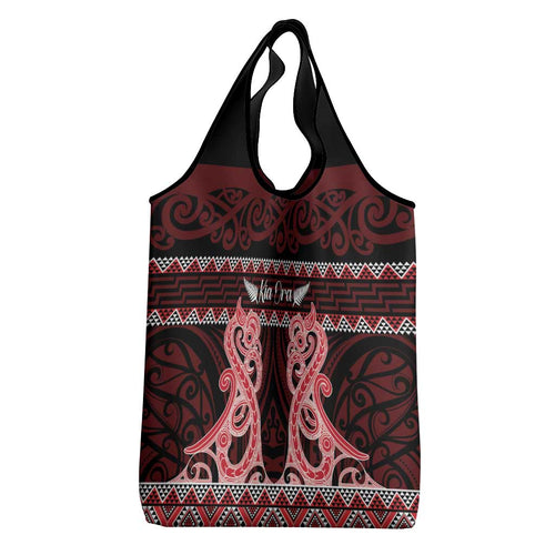 Kia Ora New Zealand Grocery Bag Maori Language Week Whero Taniko Motif - Aussie Hoodie