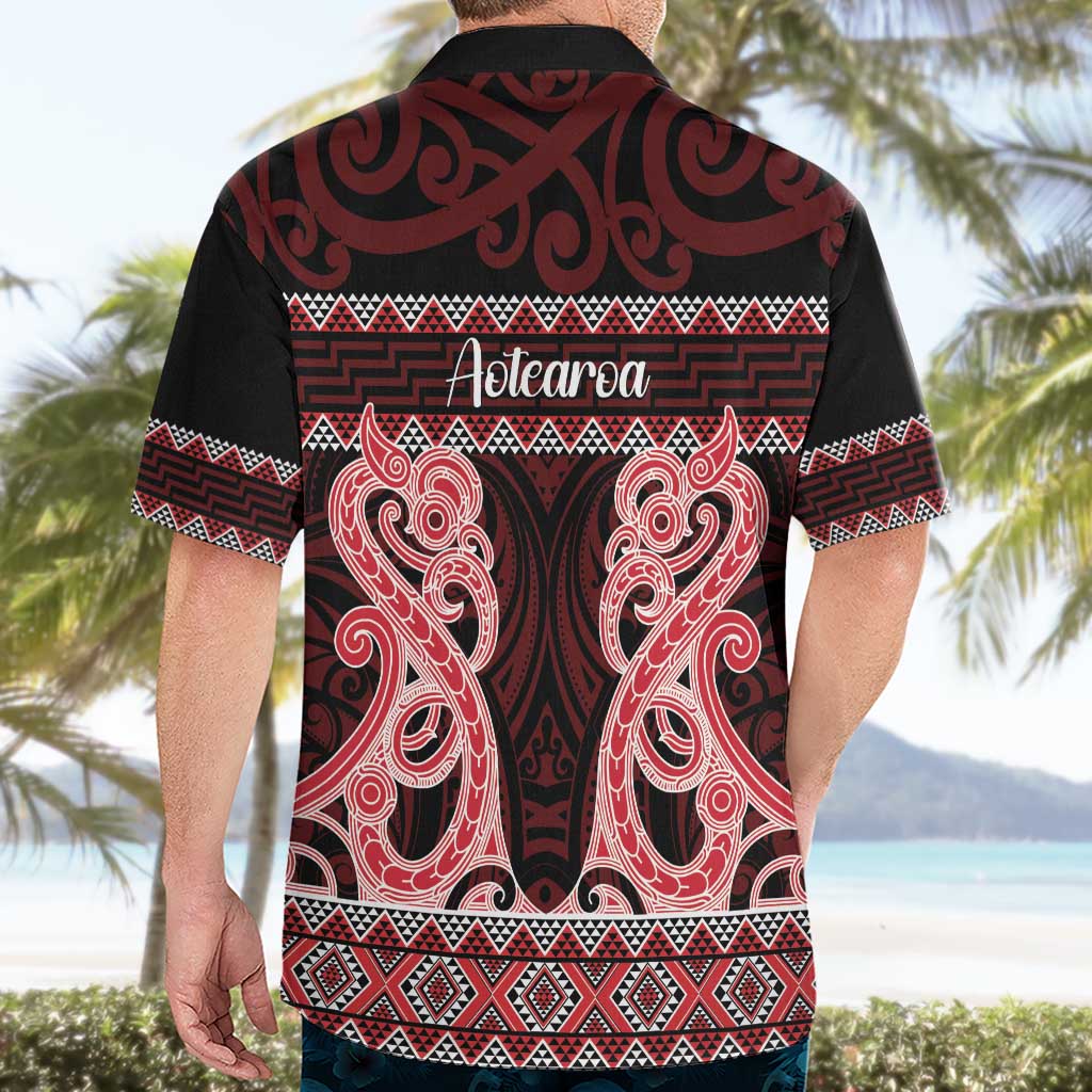Kia Ora New Zealand Hawaiian Shirt Maori Language Week Whero Taniko Motif - Aussie Hoodie