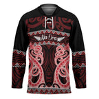 Kia Ora New Zealand Hockey Jersey Maori Language Week Whero Taniko Motif - Aussie Hoodie