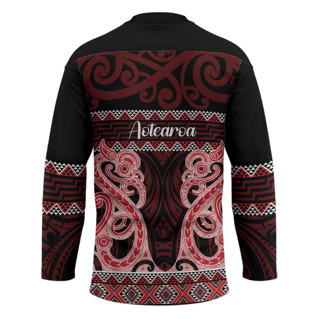 Kia Ora New Zealand Hockey Jersey Maori Language Week Whero Taniko Motif - Aussie Hoodie