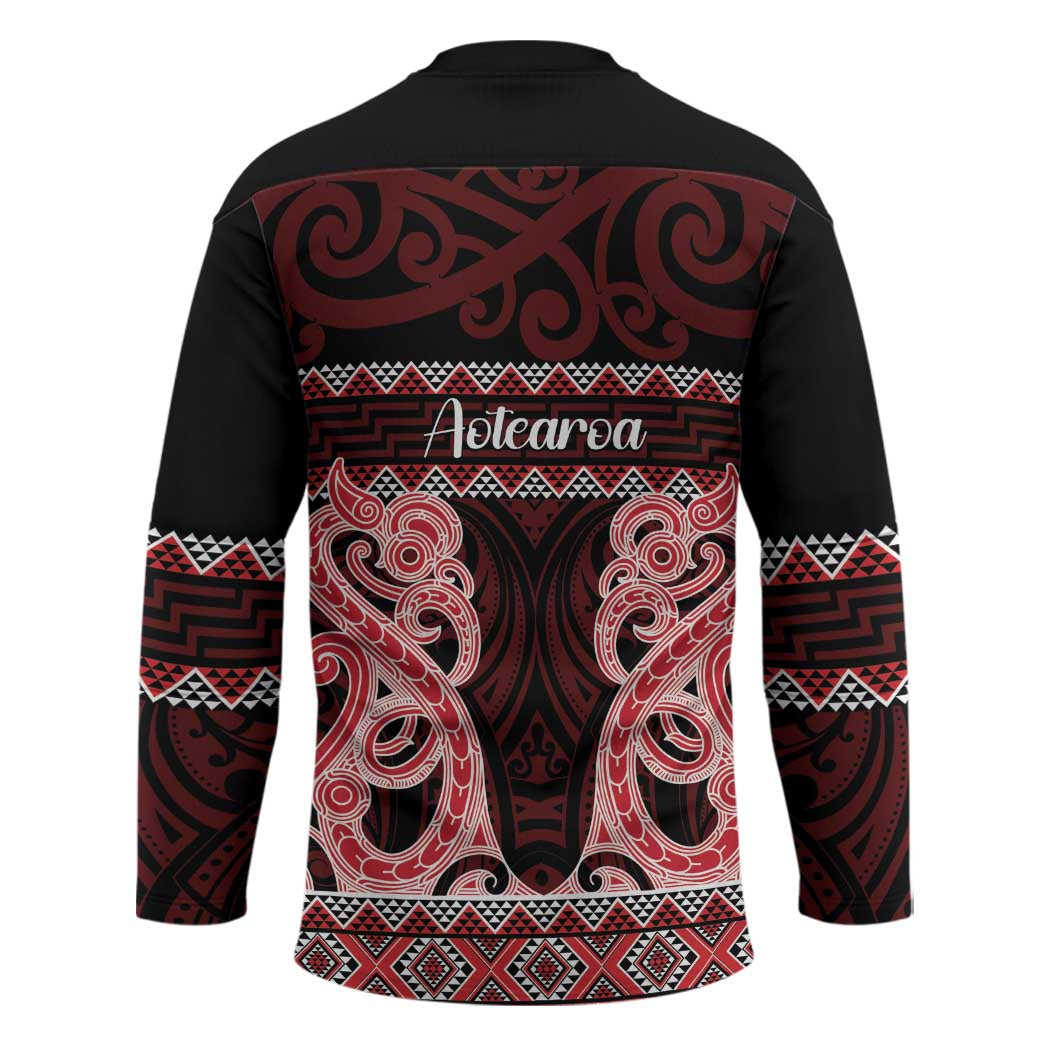 Kia Ora New Zealand Hockey Jersey Maori Language Week Whero Taniko Motif - Aussie Hoodie