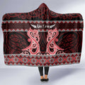 Kia Ora New Zealand Hooded Blanket Maori Language Week Whero Taniko Motif - Aussie Hoodie