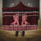 Kia Ora New Zealand Hooded Blanket Maori Language Week Whero Taniko Motif - Aussie Hoodie