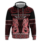 Kia Ora New Zealand Hoodie Maori Language Week Whero Taniko Motif - Aussie Hoodie