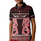 Kia Ora New Zealand Kid Polo Shirt Maori Language Week Whero Taniko Motif - Aussie Hoodie
