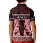 Kia Ora New Zealand Kid Polo Shirt Maori Language Week Whero Taniko Motif - Aussie Hoodie