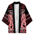 Kia Ora New Zealand Kimono Maori Language Week Whero Taniko Motif - Aussie Hoodie