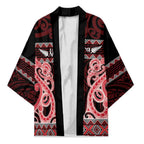 Kia Ora New Zealand Kimono Maori Language Week Whero Taniko Motif - Aussie Hoodie