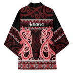 Kia Ora New Zealand Kimono Maori Language Week Whero Taniko Motif - Aussie Hoodie