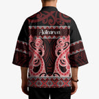Kia Ora New Zealand Kimono Maori Language Week Whero Taniko Motif - Aussie Hoodie