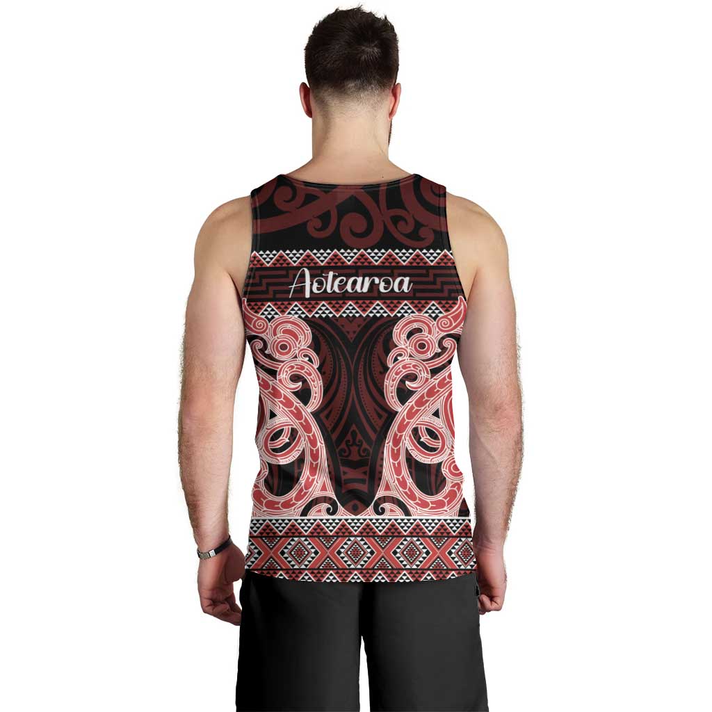 Kia Ora New Zealand Men Tank Top Maori Language Week Whero Taniko Motif - Aussie Hoodie