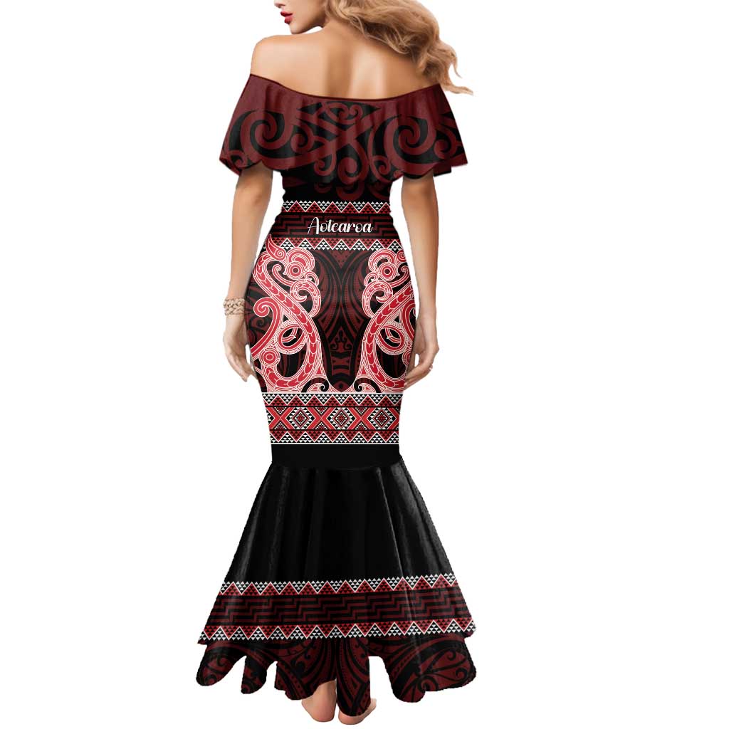 Kia Ora New Zealand Mermaid Dress Maori Language Week Whero Taniko Motif - Aussie Hoodie