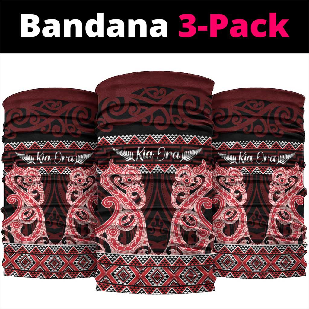 Kia Ora New Zealand Neck Gaiter Maori Language Week Whero Taniko Motif - Aussie Hoodie