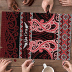 Kia Ora New Zealand Puzzle Maori Language Week Whero Taniko Motif - Aussie Hoodie