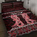 Kia Ora New Zealand Quilt Bed Set Maori Language Week Whero Taniko Motif - Aussie Hoodie