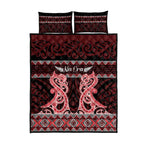 Kia Ora New Zealand Quilt Bed Set Maori Language Week Whero Taniko Motif - Aussie Hoodie