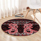 Kia Ora New Zealand Round Carpet Maori Language Week Whero Taniko Motif - Aussie Hoodie
