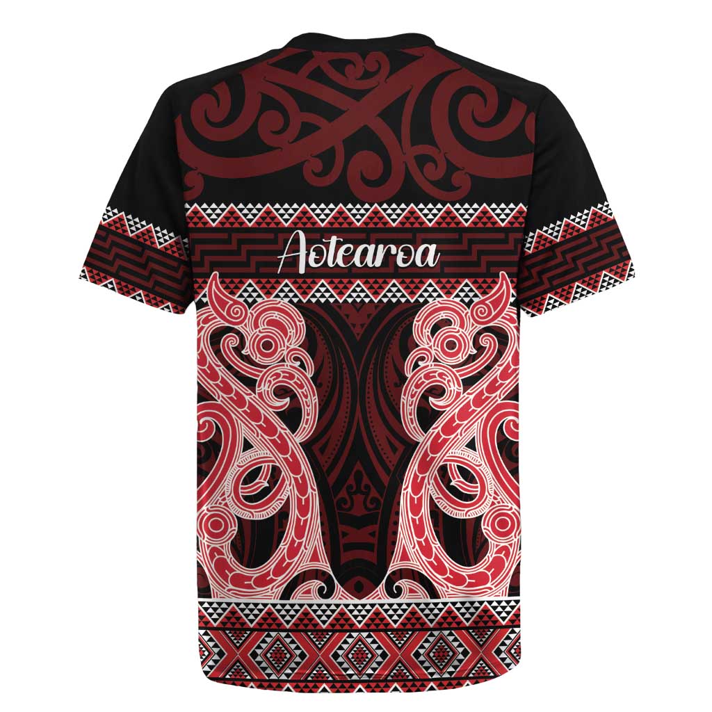 Kia Ora New Zealand Rugby Jersey Maori Language Week Whero Taniko Motif - Aussie Hoodie