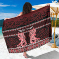 Kia Ora New Zealand Sarong Maori Language Week Whero Taniko Motif - Aussie Hoodie
