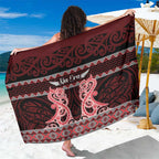 Kia Ora New Zealand Sarong Maori Language Week Whero Taniko Motif - Aussie Hoodie