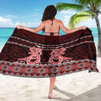 Kia Ora New Zealand Sarong Maori Language Week Whero Taniko Motif - Aussie Hoodie