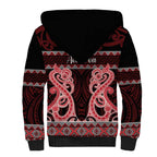 Kia Ora New Zealand Sherpa Hoodie Maori Language Week Whero Taniko Motif - Aussie Hoodie