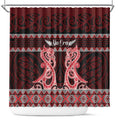 Kia Ora New Zealand Shower Curtain Maori Language Week Whero Taniko Motif - Aussie Hoodie