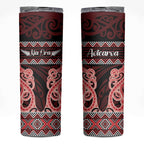 Kia Ora New Zealand Skinny Tumbler Maori Language Week Whero Taniko Motif - Aussie Hoodie
