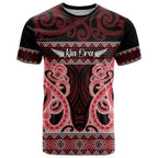 Kia Ora New Zealand T Shirt Maori Language Week Whero Taniko Motif - Aussie Hoodie