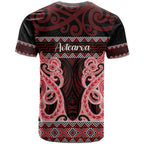 Kia Ora New Zealand T Shirt Maori Language Week Whero Taniko Motif - Aussie Hoodie