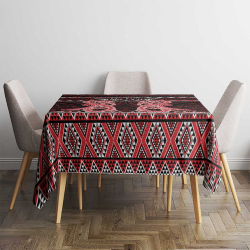 Kia Ora New Zealand Tablecloth Maori Language Week Whero Taniko Motif - Aussie Hoodie