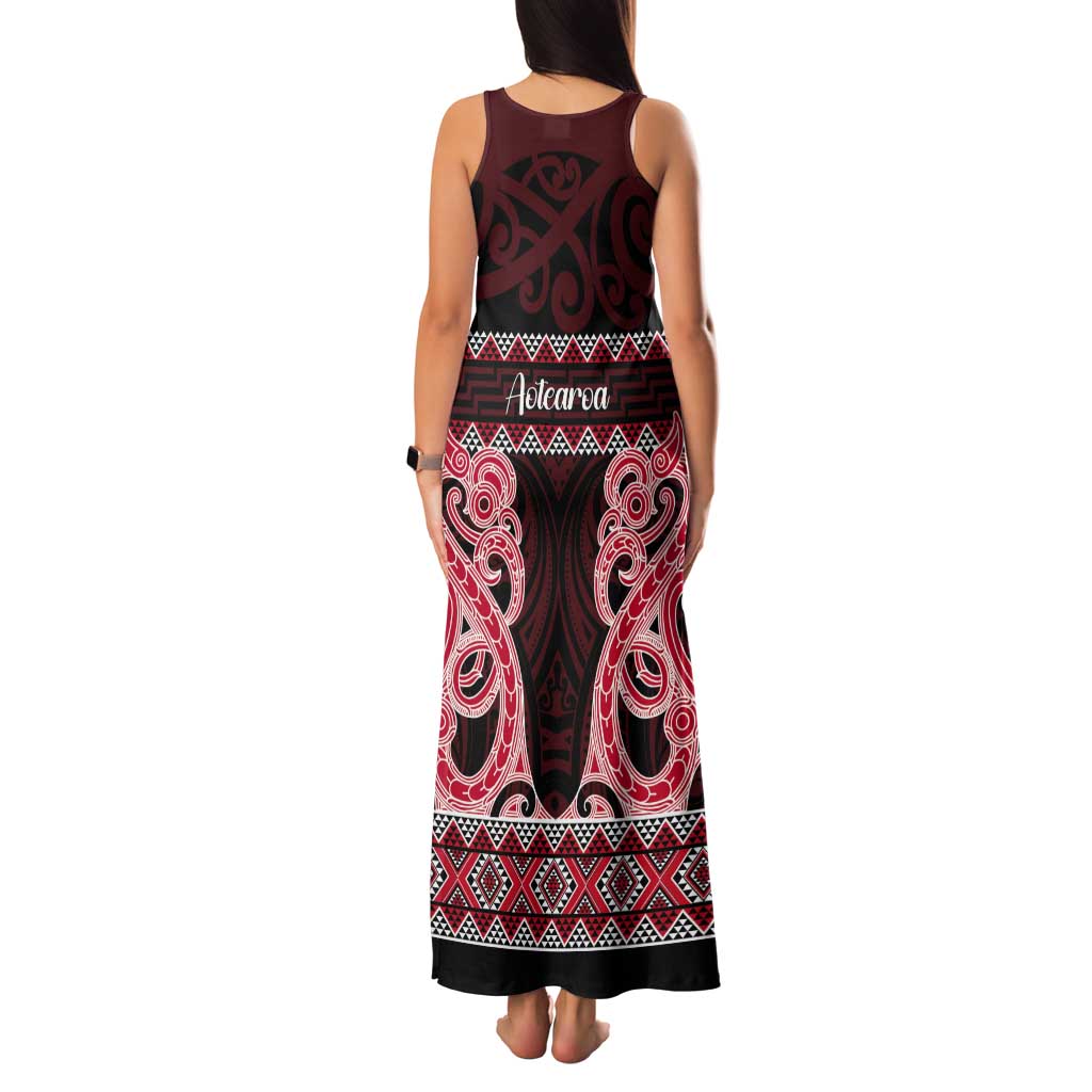 Kia Ora New Zealand Tank Maxi Dress Maori Language Week Whero Taniko Motif - Aussie Hoodie