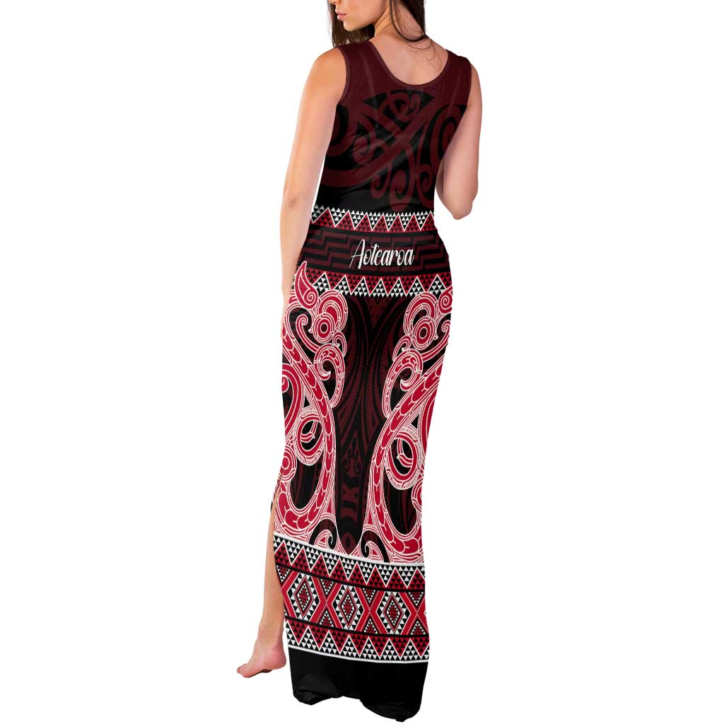Kia Ora New Zealand Tank Maxi Dress Maori Language Week Whero Taniko Motif - Aussie Hoodie