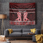 Kia Ora New Zealand Tapestry Maori Language Week Whero Taniko Motif - Aussie Hoodie