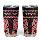 Kia Ora New Zealand Tumbler Cup Maori Language Week Whero Taniko Motif - Aussie Hoodie