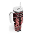 Kia Ora New Zealand Tumbler With Handle Maori Language Week Whero Taniko Motif - Aussie Hoodie