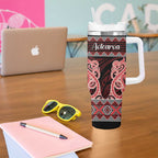 Kia Ora New Zealand Tumbler With Handle Maori Language Week Whero Taniko Motif - Aussie Hoodie