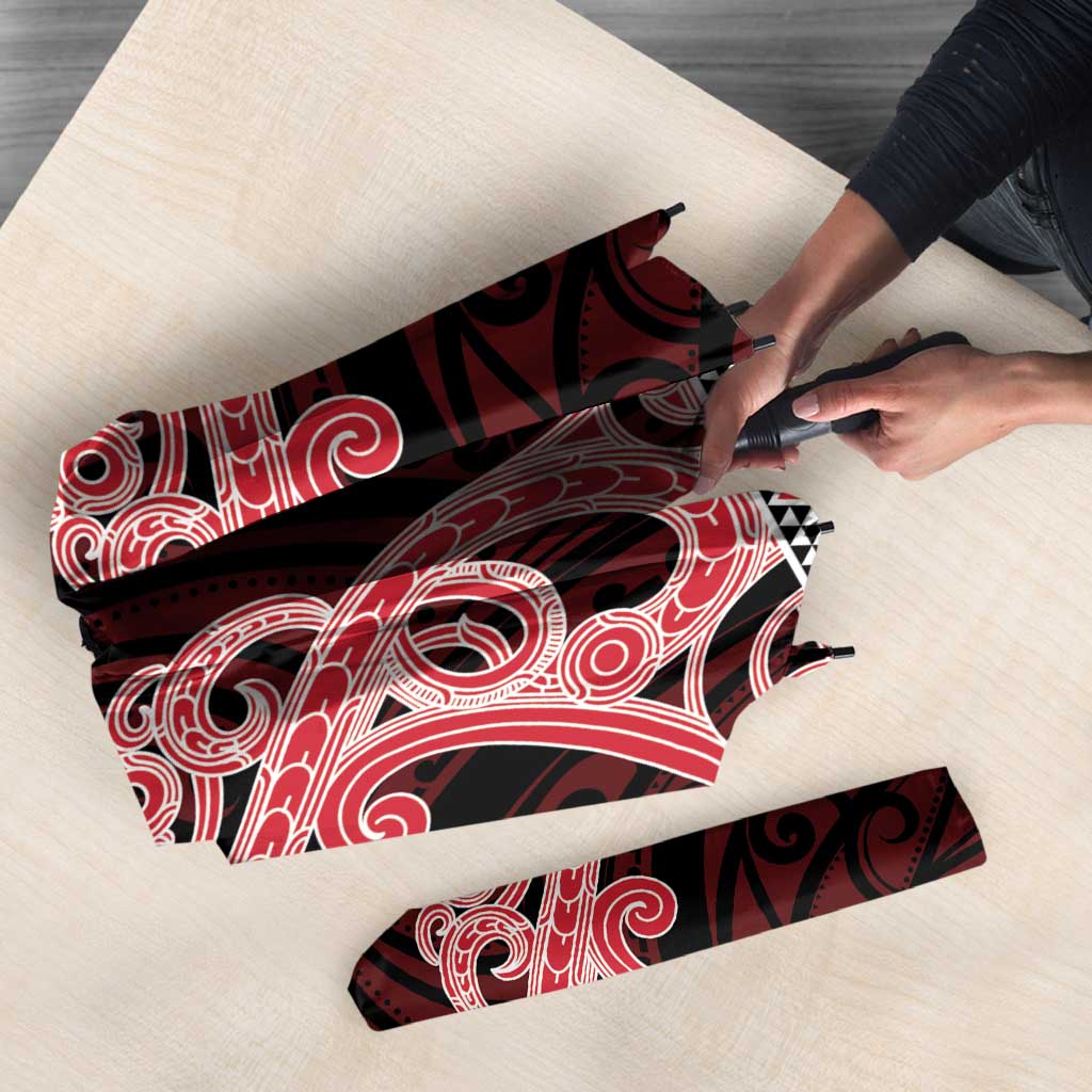 Kia Ora New Zealand Umbrella Maori Language Week Whero Taniko Motif - Aussie Hoodie