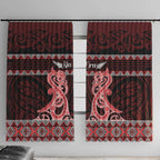 Kia Ora New Zealand Window Curtain Maori Language Week Whero Taniko Motif - Aussie Hoodie