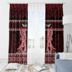 Kia Ora New Zealand Window Curtain Maori Language Week Whero Taniko Motif - Aussie Hoodie