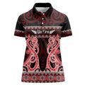 Kia Ora New Zealand Women Polo Shirt Maori Language Week Whero Taniko Motif - Aussie Hoodie